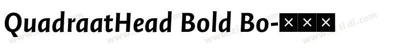 QuadraatHead Bold Bo字体转换 QuadraatHead Bold Bo字体转换